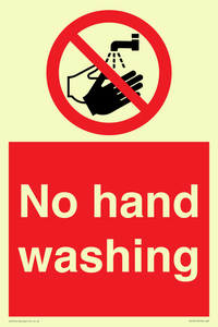 No hand washing